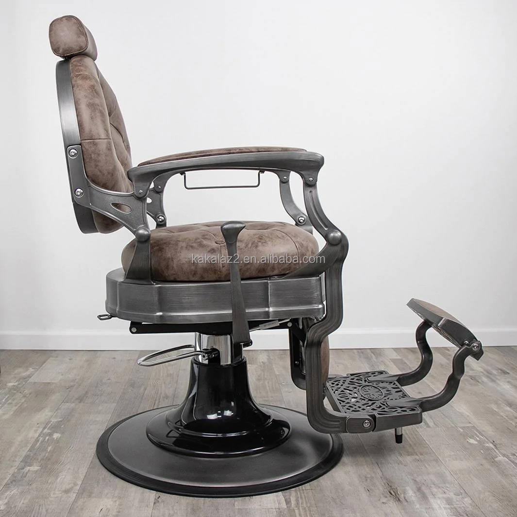 Brown luxurious black vintage barber chairs hair salon master barber chair