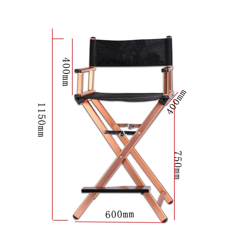 Professional low MOQ light weight metal foldable portable aluminum makeup chair for Beach chair