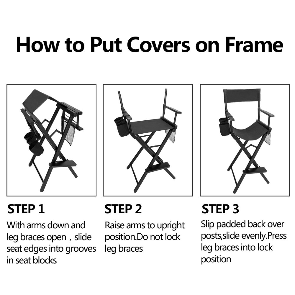 Professional low MOQ light weight metal foldable portable aluminum makeup chair for Beach chair