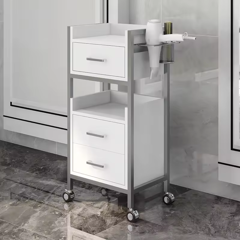 Net Red Hair Salon Tool Cabinet Hair Salon Tool Car Barber Shop Rack Beauty Salon Trolley Hair Cutting Small Cabinet