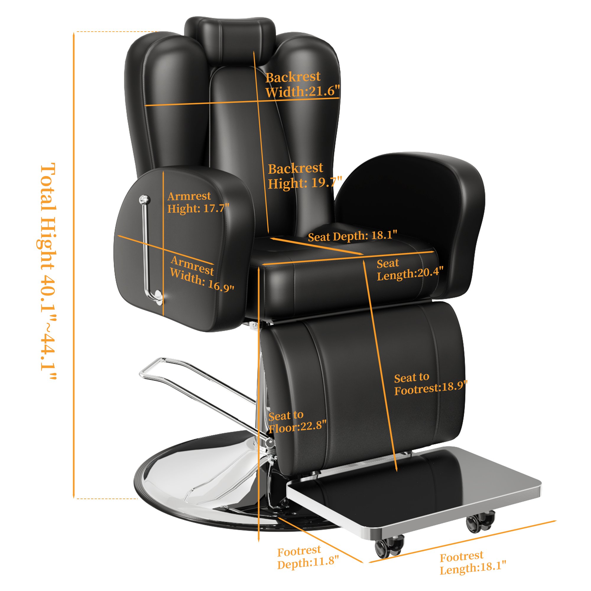 Modern Modern Professional Reclining Barber Chair Comfortable Salon Furniture for Salons and Spas