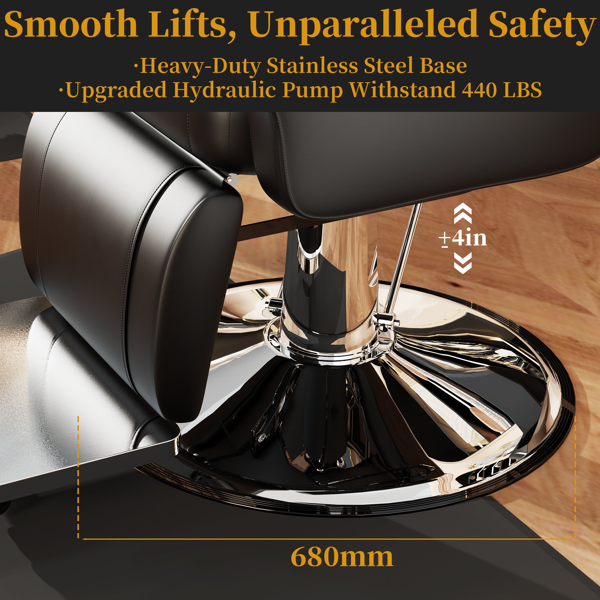 Modern Modern Professional Reclining Barber Chair Comfortable Salon Furniture for Salons and Spas