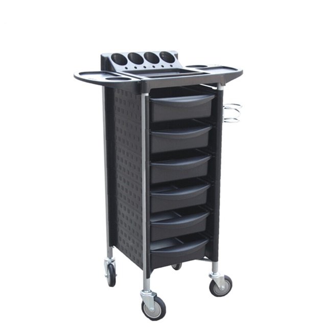 Beauty Salon Equipment Hairdressing Barber Shop Six Storage Bins Stylist Trolley Tool Salon Hairdressing Trolley Cart