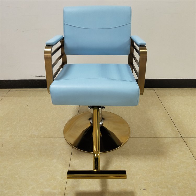 Modern green pink black grey gold blue deco styling hydraulic pump barber chair with square base for hair salon