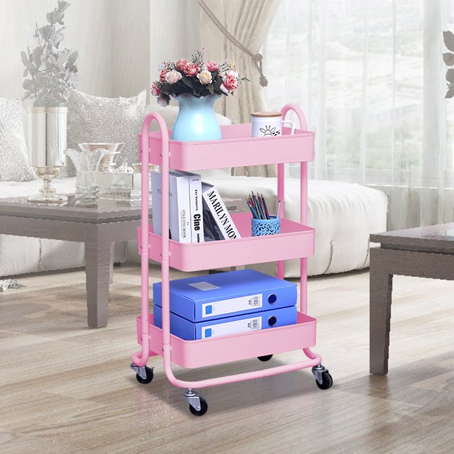 Wholesale Modern Cheap Metal Rolling Salon Kitchen Cart Trolley