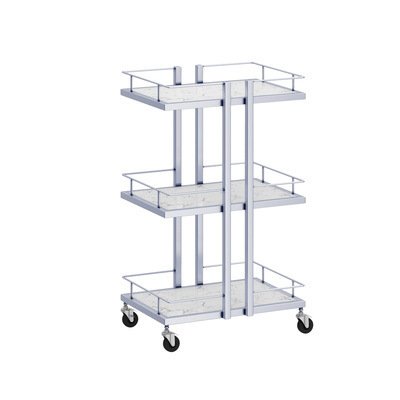 Modern Hair Salon Three-Layers Trolley Storage Rack Metal Beauty Cart Tool Cart Customized High Quality