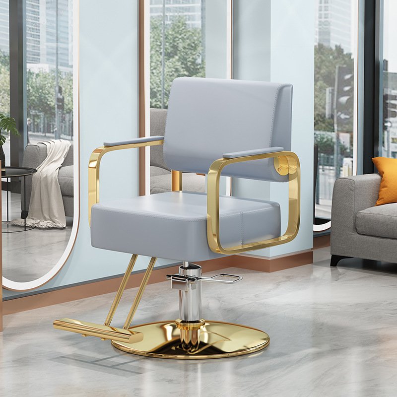 Luxury Modern Beauty Hair Salon Furniture Styling Barber Chair in Black Pink Grey Gold Green White Blue for Dining Home Use