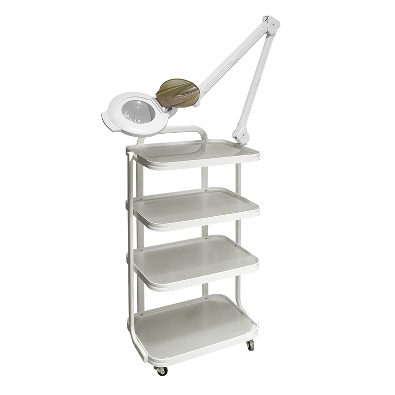 Desktop Type Led Magnifying Lamp for Trolley with 3 Time and 8 Time Diopre Available Resin Lens with 8x Small Lens