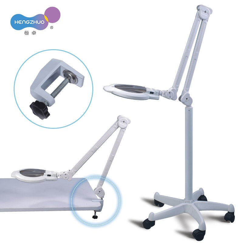 Desktop Type Led Magnifying Lamp for Trolley with 3 Time and 8 Time Diopre Available Resin Lens with 8x Small Lens