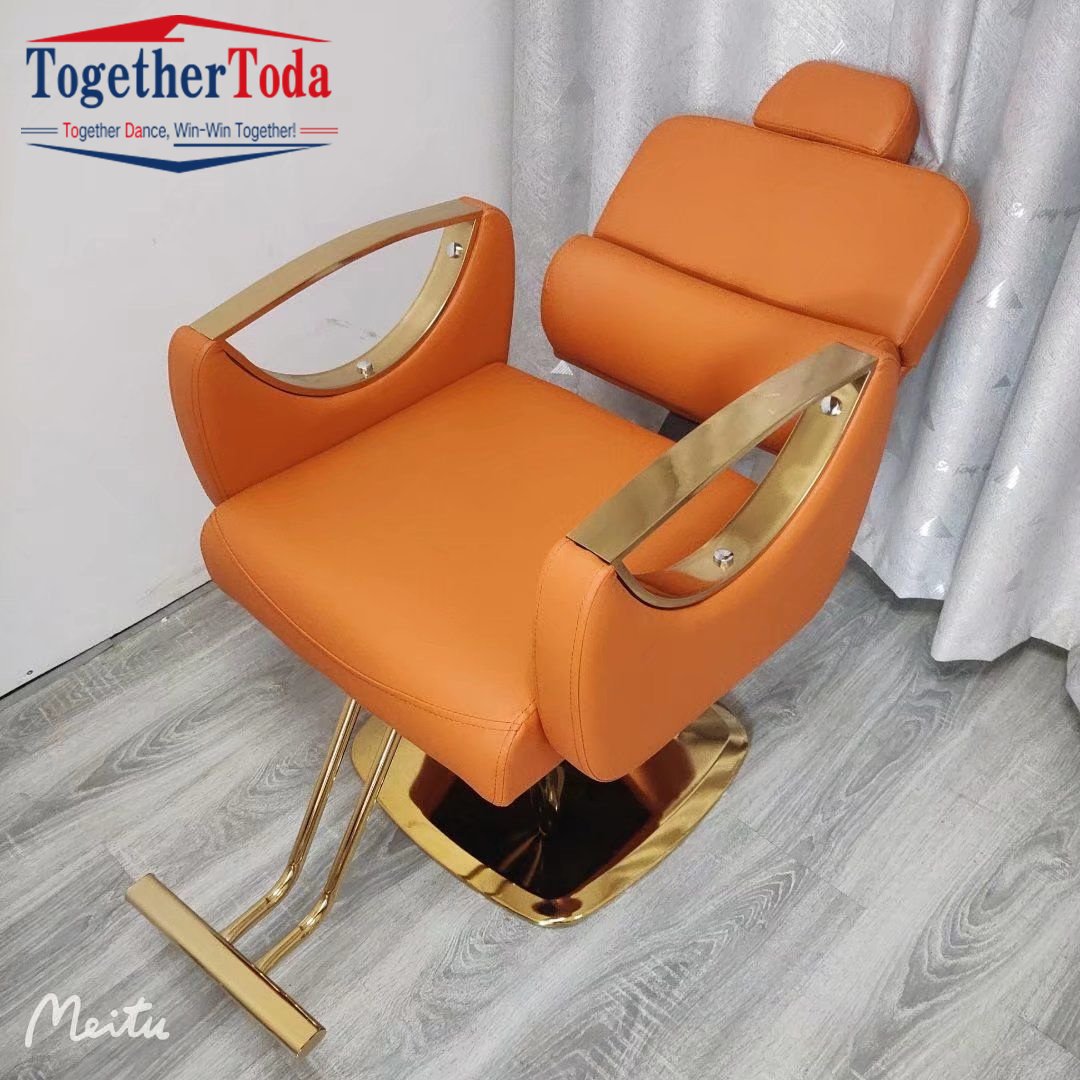 Modern Salon Furniture Comfortable Hairdressing Barber Chair Salon Professional Hair Cutting Reclining Ironing Lift Swivel Chair