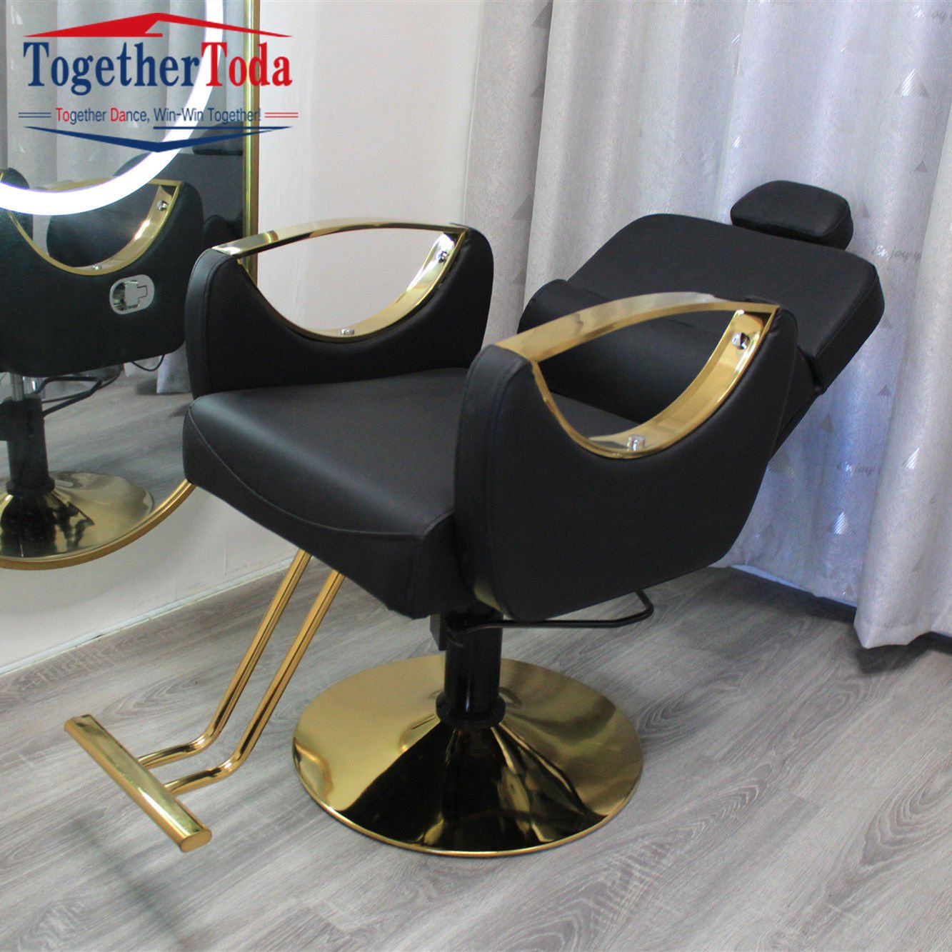 Modern Salon Furniture Comfortable Hairdressing Barber Chair Salon Professional Hair Cutting Reclining Ironing Lift Swivel Chair