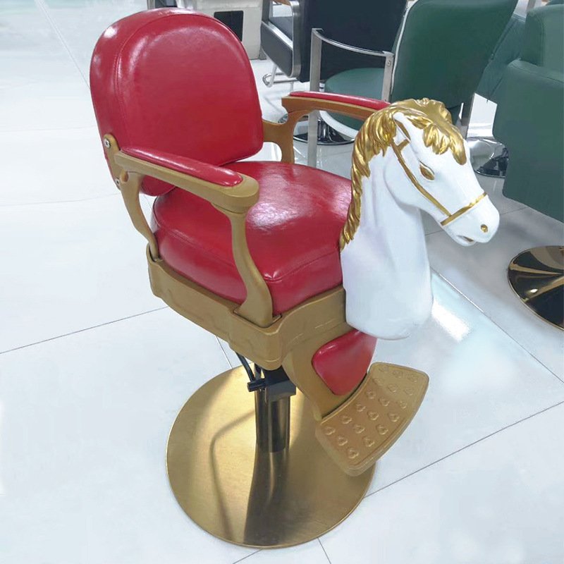 Modern Children's horse head barber chair baby special unique shape lifting kid salon barber chair