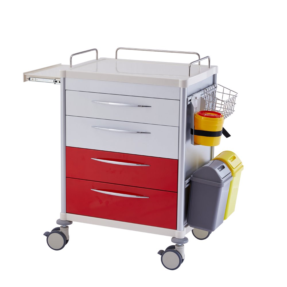 TMC-13 High Quality Hospital Medical Transport Medicine Clinic Cart Trolley with Drawers