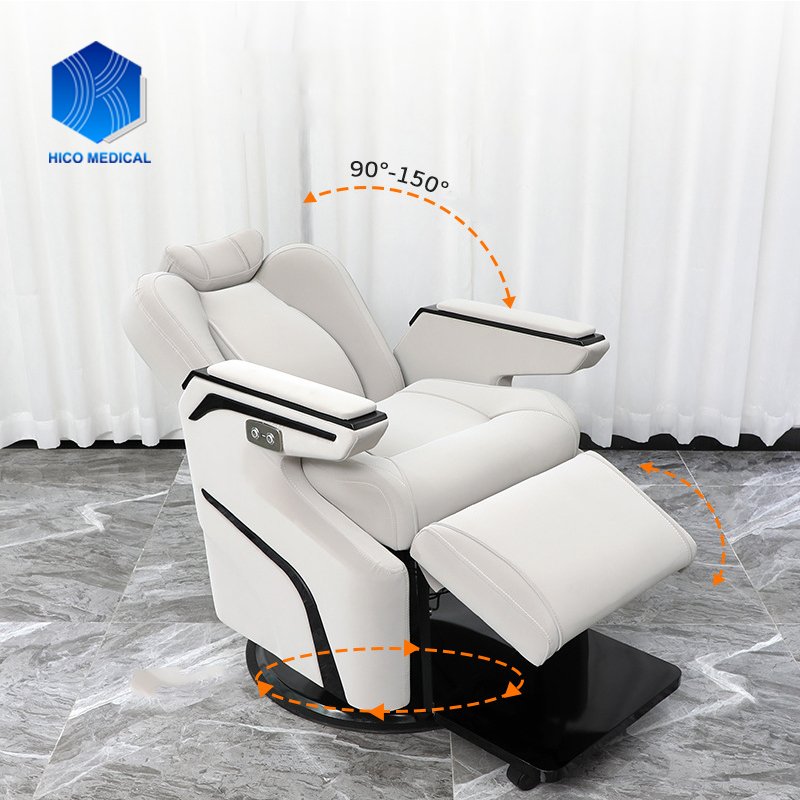 HICOMED High Quality Hair Style Design Electric Reclining Hair Salon Furniture Hydraulic Lifting Barber Chair
