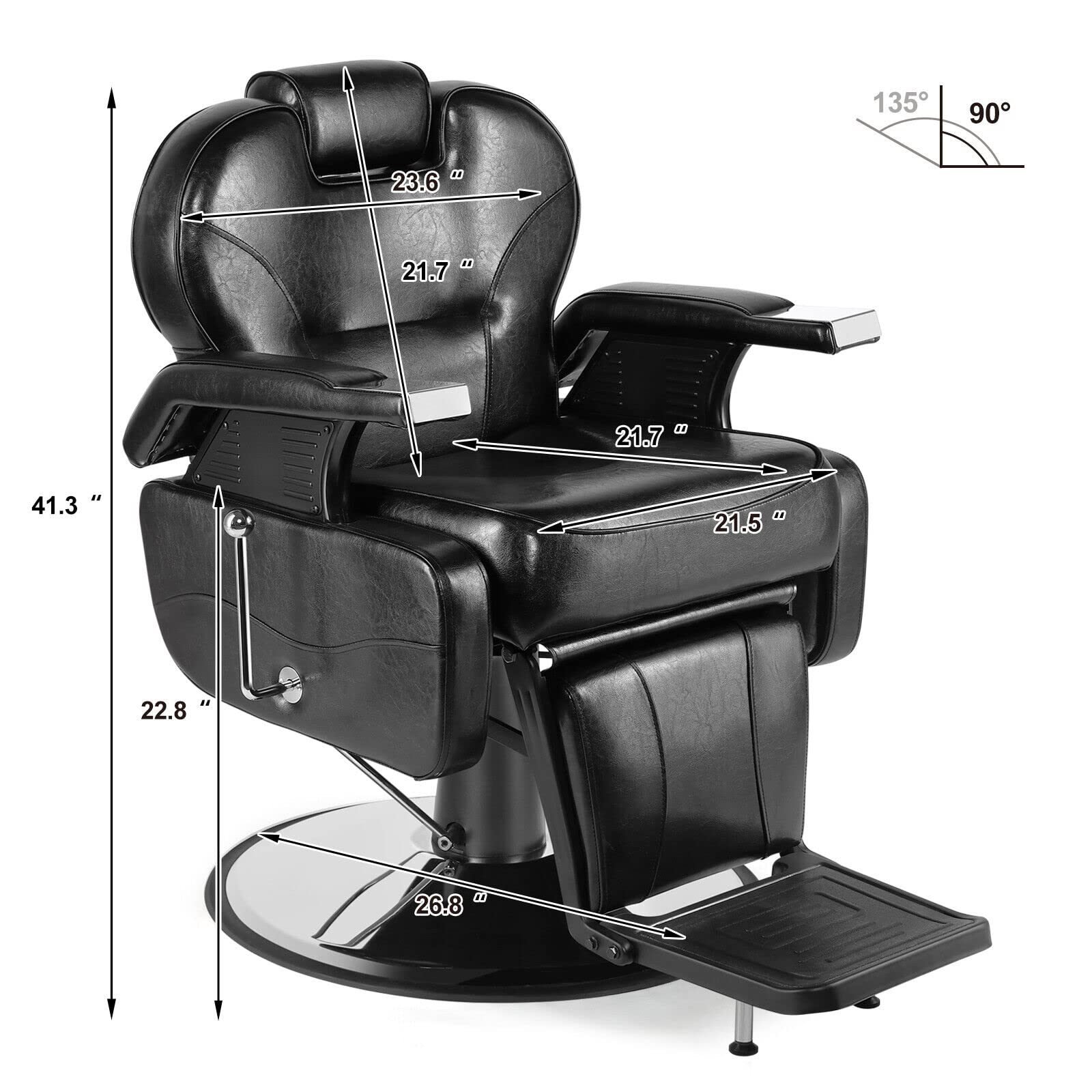 Cadeira De Barbeiro Silla De Peluquero Black Men's Salon Equipment Salon Barber Chairs