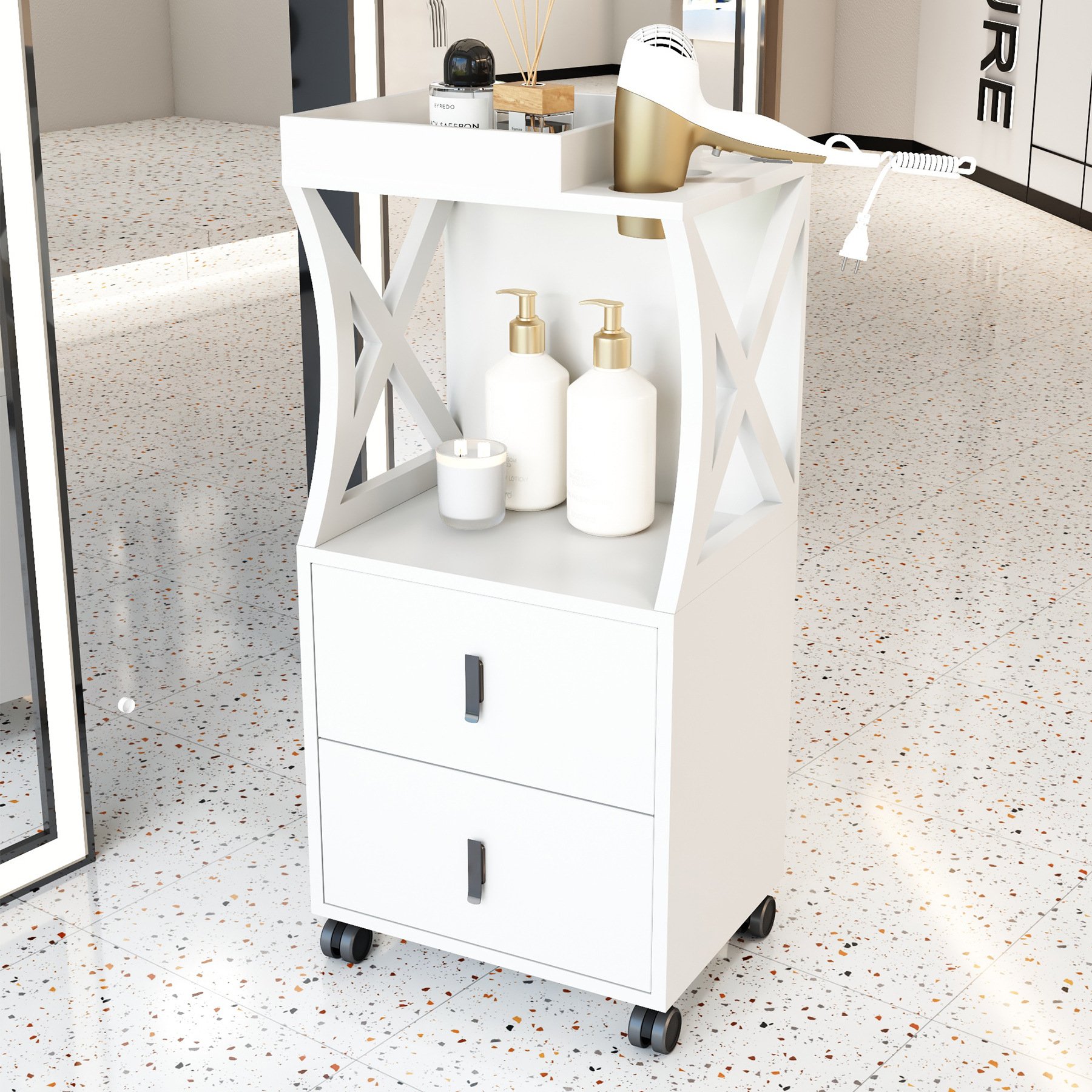 Beauty Salon Special Tool Cabinet With Drawer Multi-layer Rack Cabinet Trolley