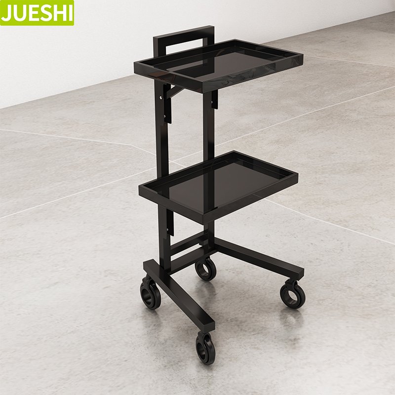 JUESHI Popular Acrylic Trolley Beauty Salon Equipment Cabinet With Tools For Barber Hairdresser Beauty Salon Tools Cart Factory