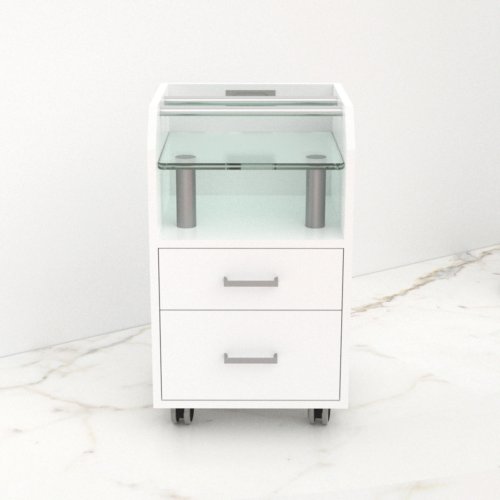 Cheap white nail salon pedicure trolley cart CB-T001