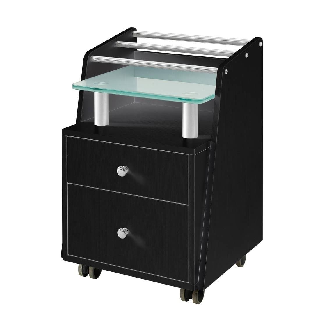 Cheap white nail salon pedicure trolley cart CB-T001