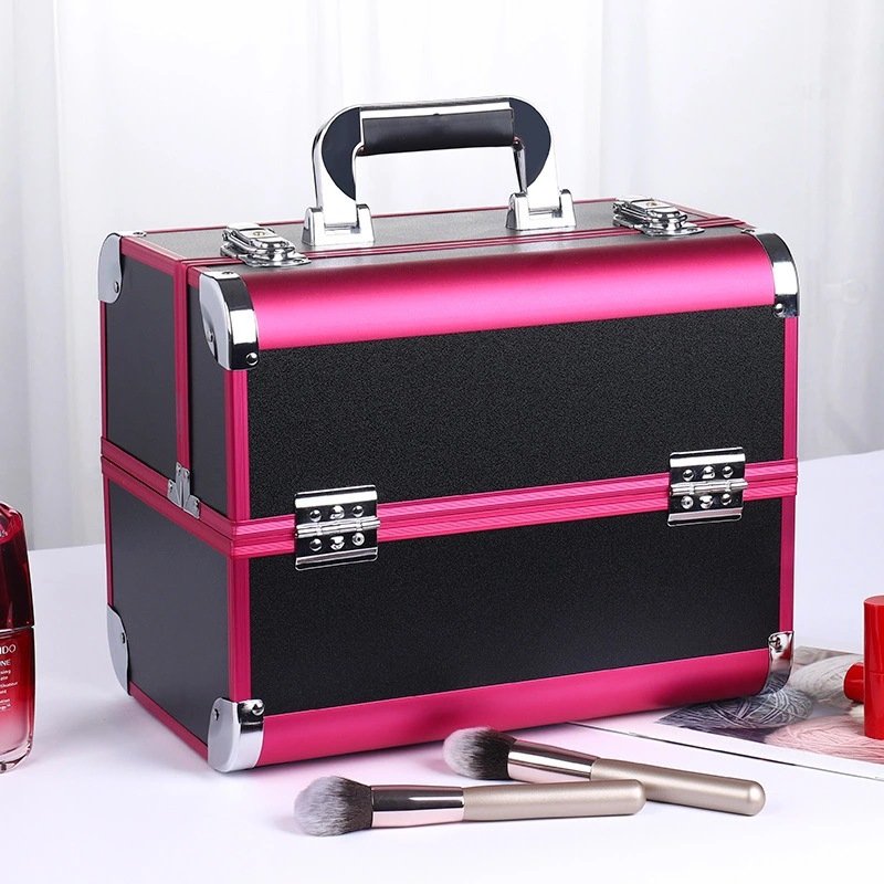 Cosmetics Make Up Trolley Beauty Case Vanity Box Large Capacity Beauty Salon Professional Aluminum Makeup
