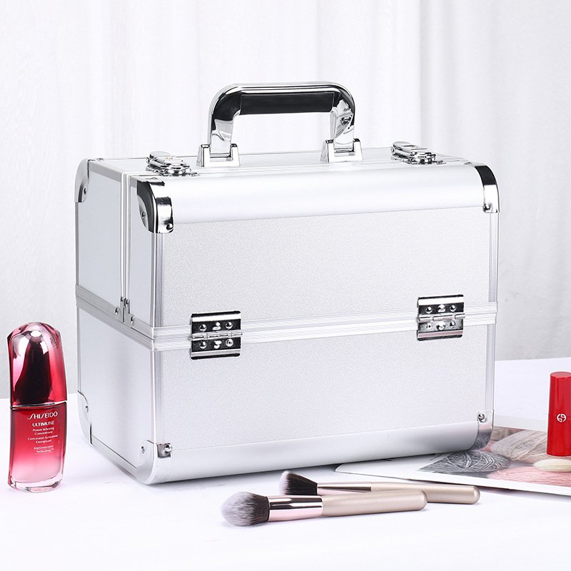 Cosmetics Make Up Trolley Beauty Case Vanity Box Large Capacity Beauty Salon Professional Aluminum Makeup