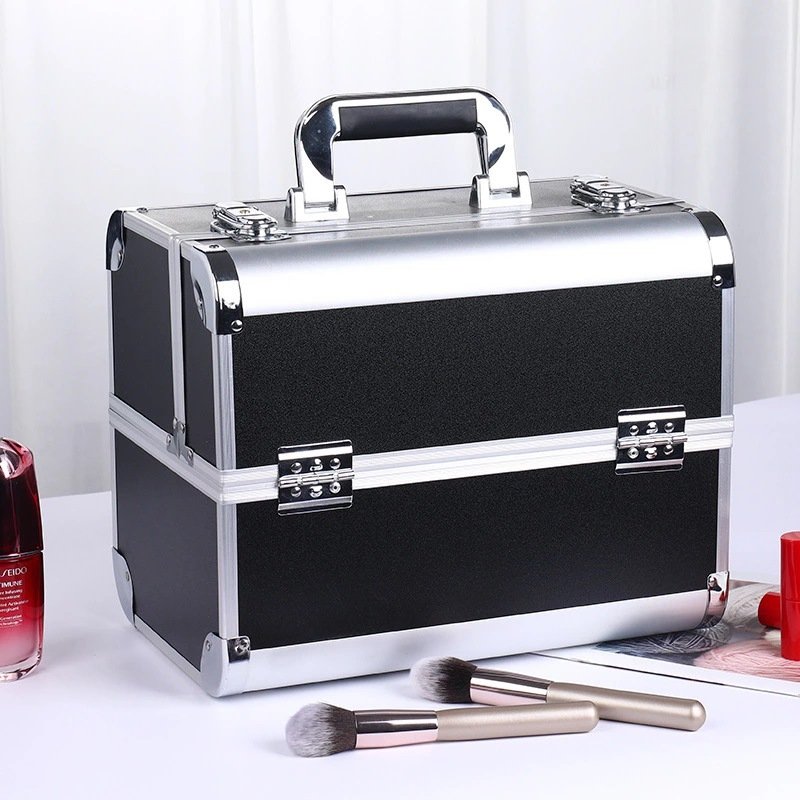 Cosmetics Make Up Trolley Beauty Case Vanity Box Large Capacity Beauty Salon Professional Aluminum Makeup