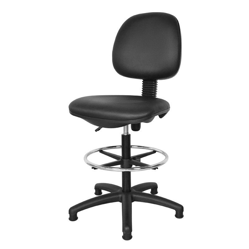Ergonomic Armless Lab Beauty Barber Moving Saddle Dental Salon Stool Chair With Wheels And Round Footrest