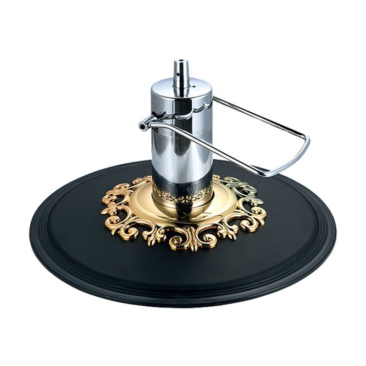 QingMu Custom Durable black and gold hair salon chair wholesale luxury vintage barber chair for hair salon
