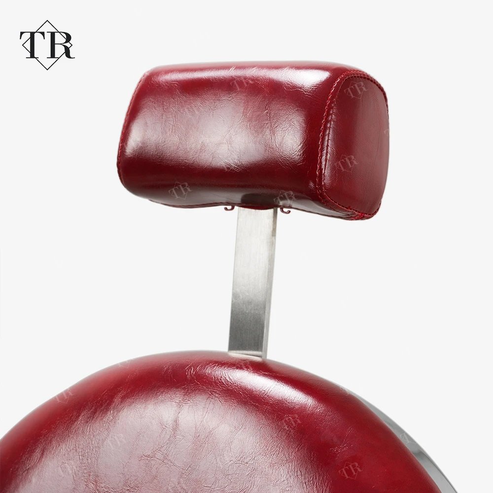 Luxury Salon Barbershop Red Round Barber Chair Salon Complete Professional Hairdressing Salon Man Woman Chair For Styling