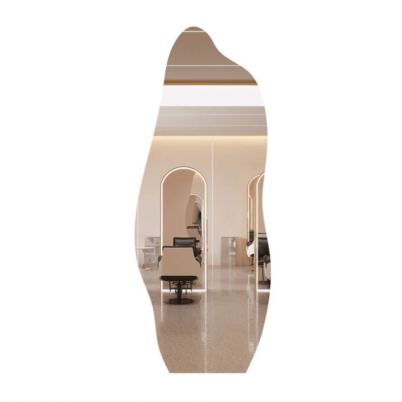 Large Full Length Backlit Double Sided Salon Mirrors Diamond Big Pink Salon Chair And Mirror Set Beauty For LED Barber Mirror