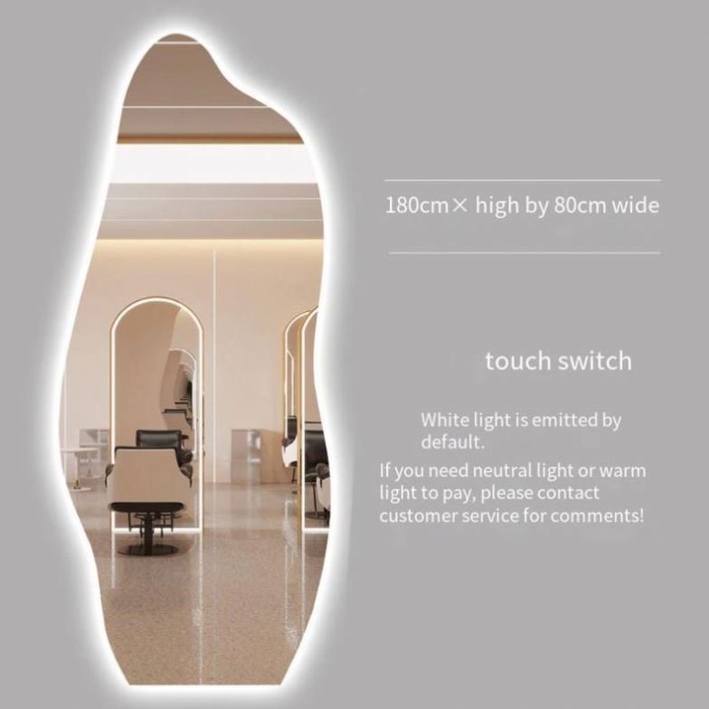 Large Full Length Backlit Double Sided Salon Mirrors Diamond Big Pink Salon Chair And Mirror Set Beauty For LED Barber Mirror