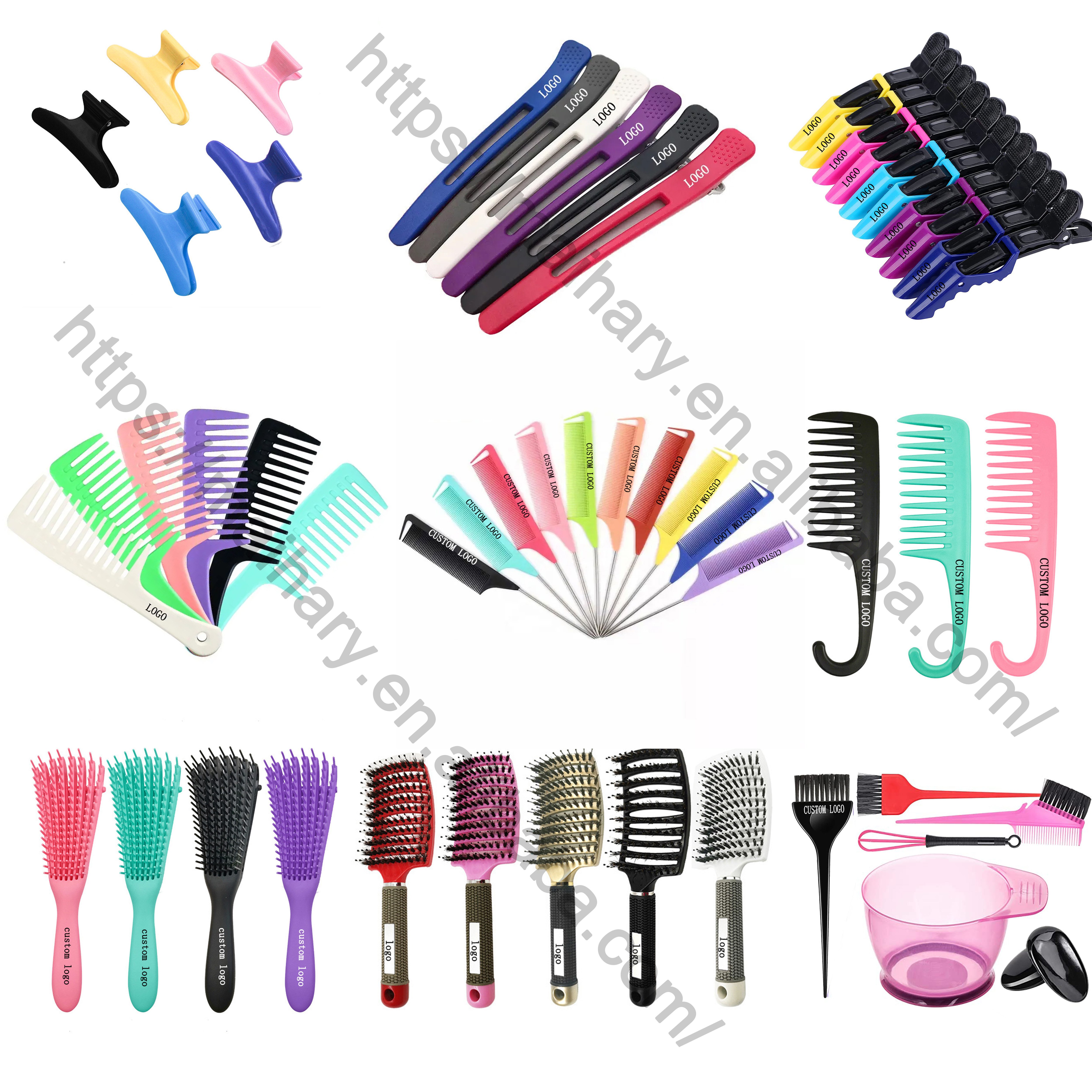 Factory Mix 5 PCS Custom Logo Waterproof Polyester Barber Salon Black Hairdressing Barber Hair Cutting Cape