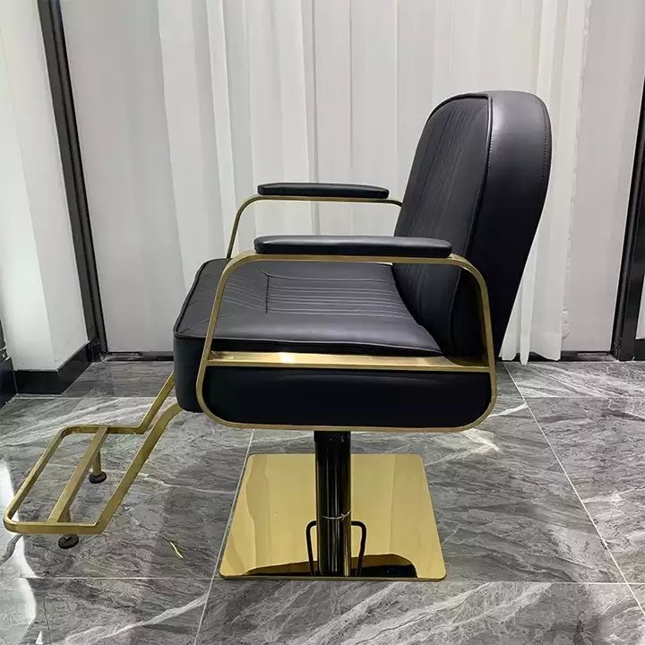 2024 YOUTAI Multi function salon furniture reclining barber chair adjustable golden barber chair beauty salon factory