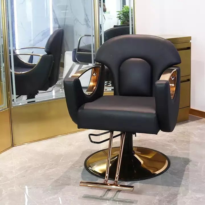 2024 YOUTAI Multi function salon furniture reclining barber chair adjustable golden barber chair beauty salon factory
