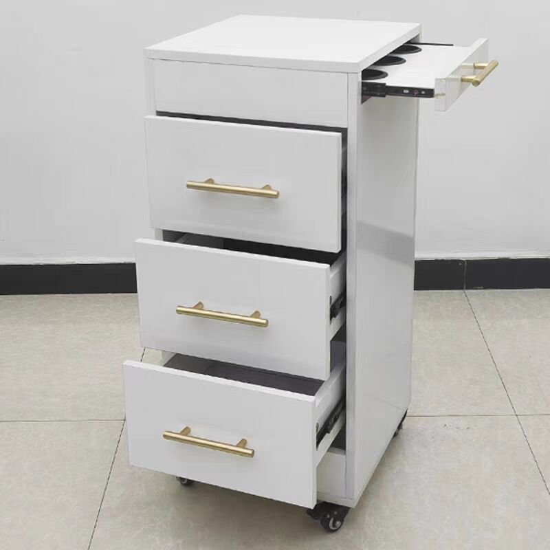 Hochey Cart Hair Dryer Holder Stylist Equipment Lockable Rolling Wheels salon trolley