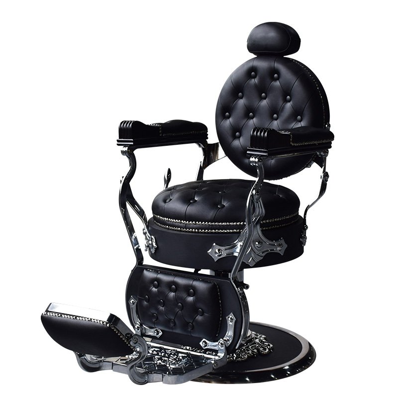 Professional Barber Chair with Hydraulic Lift Recline Footrest and Swivel Base for Comfort