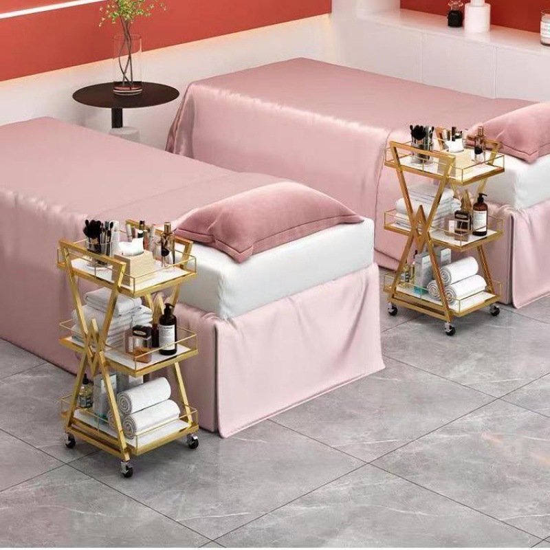 New design salon furniture beauty salon trolley manicure shelves tool cart hairdressing embroidery cosmetics storage trolley