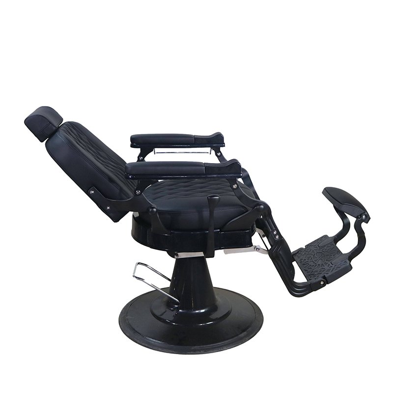 Modern barbershop furniture black pu saloon chair adjustable height hairdresser barber chair for wholesale