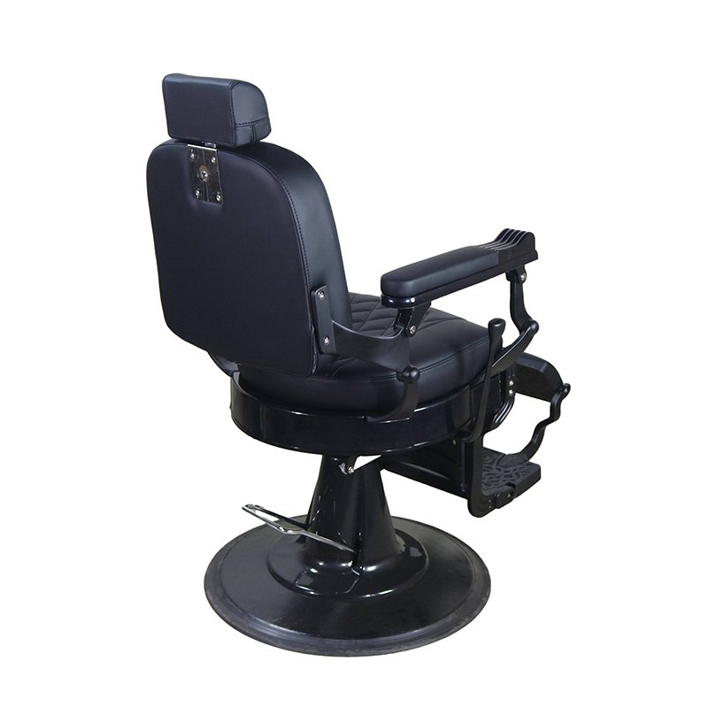 Modern barbershop furniture black pu saloon chair adjustable height hairdresser barber chair for wholesale