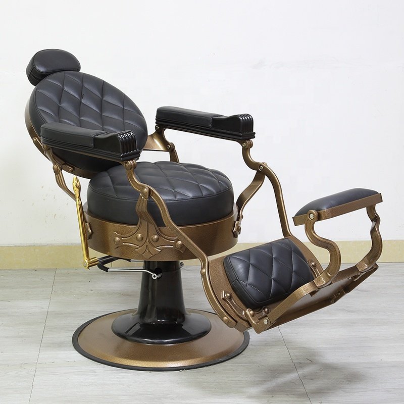 High Quality Vintage Old Style Barber Chair For men Shave Adjustable Recliner Chair