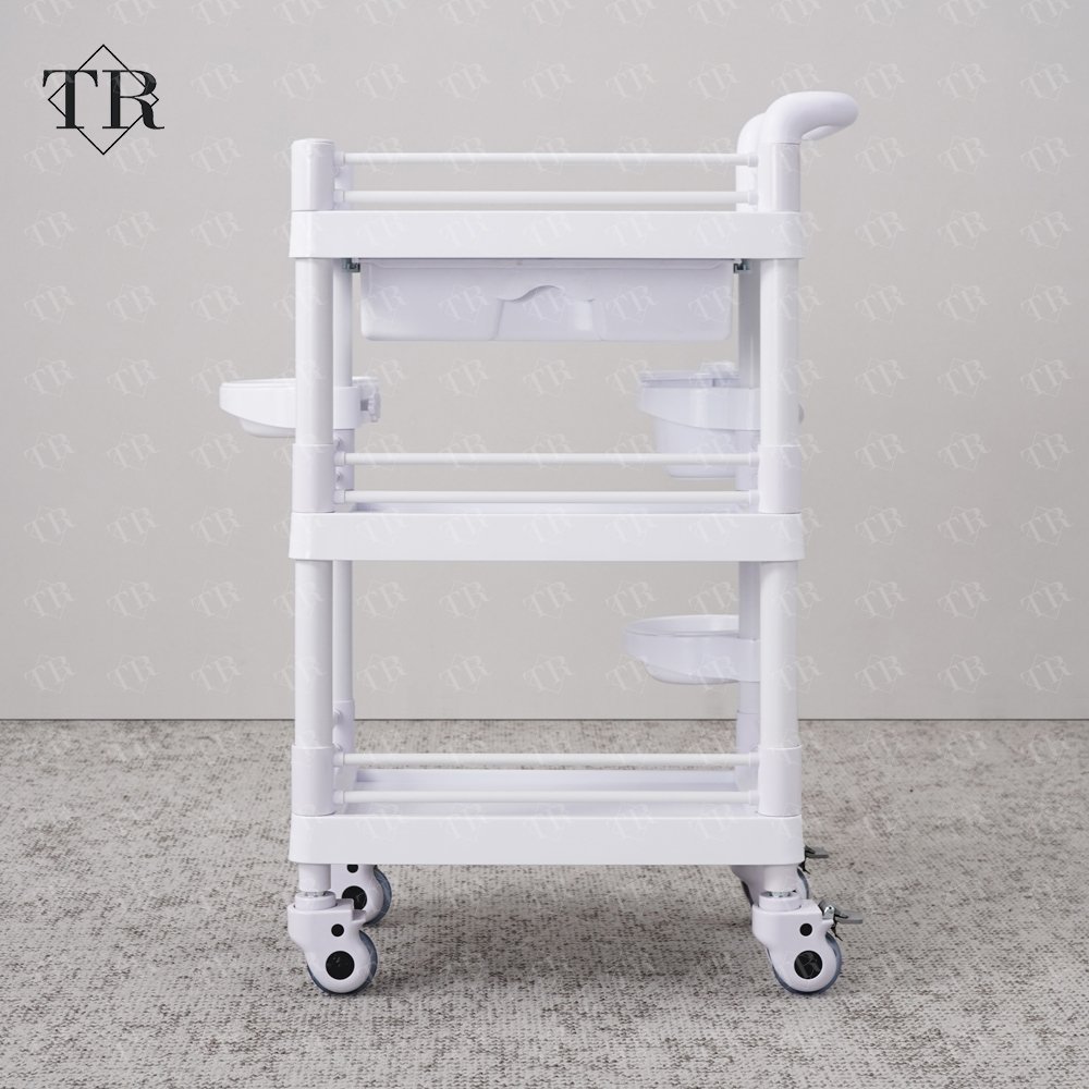 Turri Functional Beauty Spa Trolley Cart Abs Plastic Salon Trolley Hairdressing Trolley For Barber Shop Salon Equipment