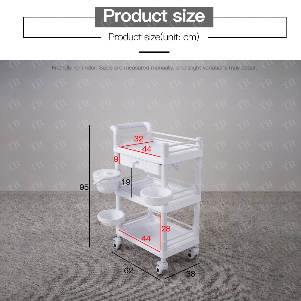 Turri Functional Beauty Spa Trolley Cart Abs Plastic Salon Trolley Hairdressing Trolley For Barber Shop Salon Equipment