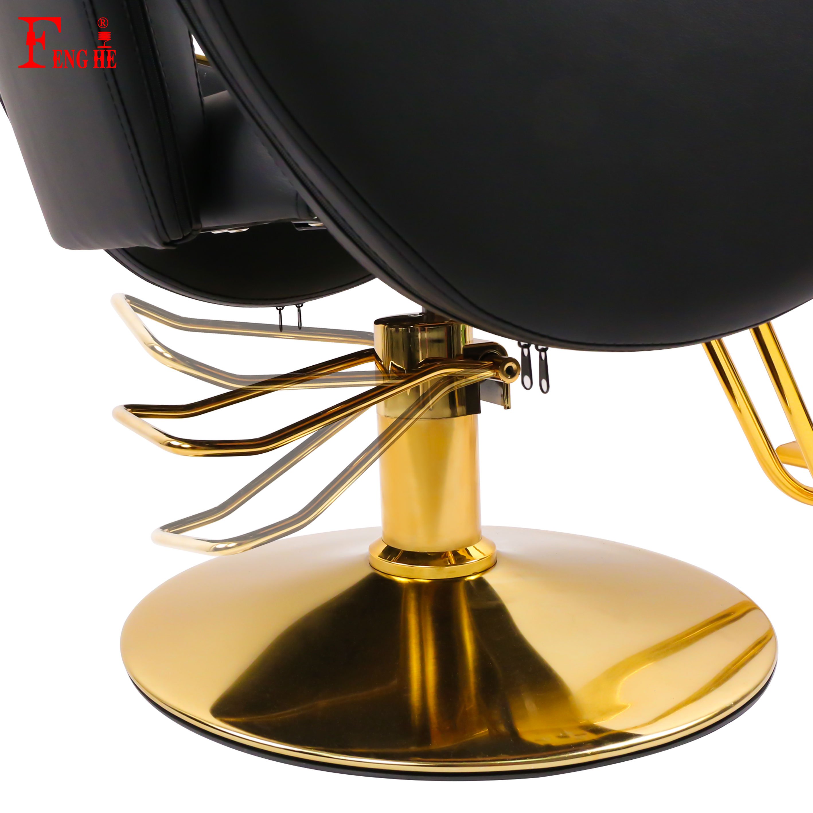 2024 Custom Logo black barber chairs makeup chair for barber station salon furniture barber chairs