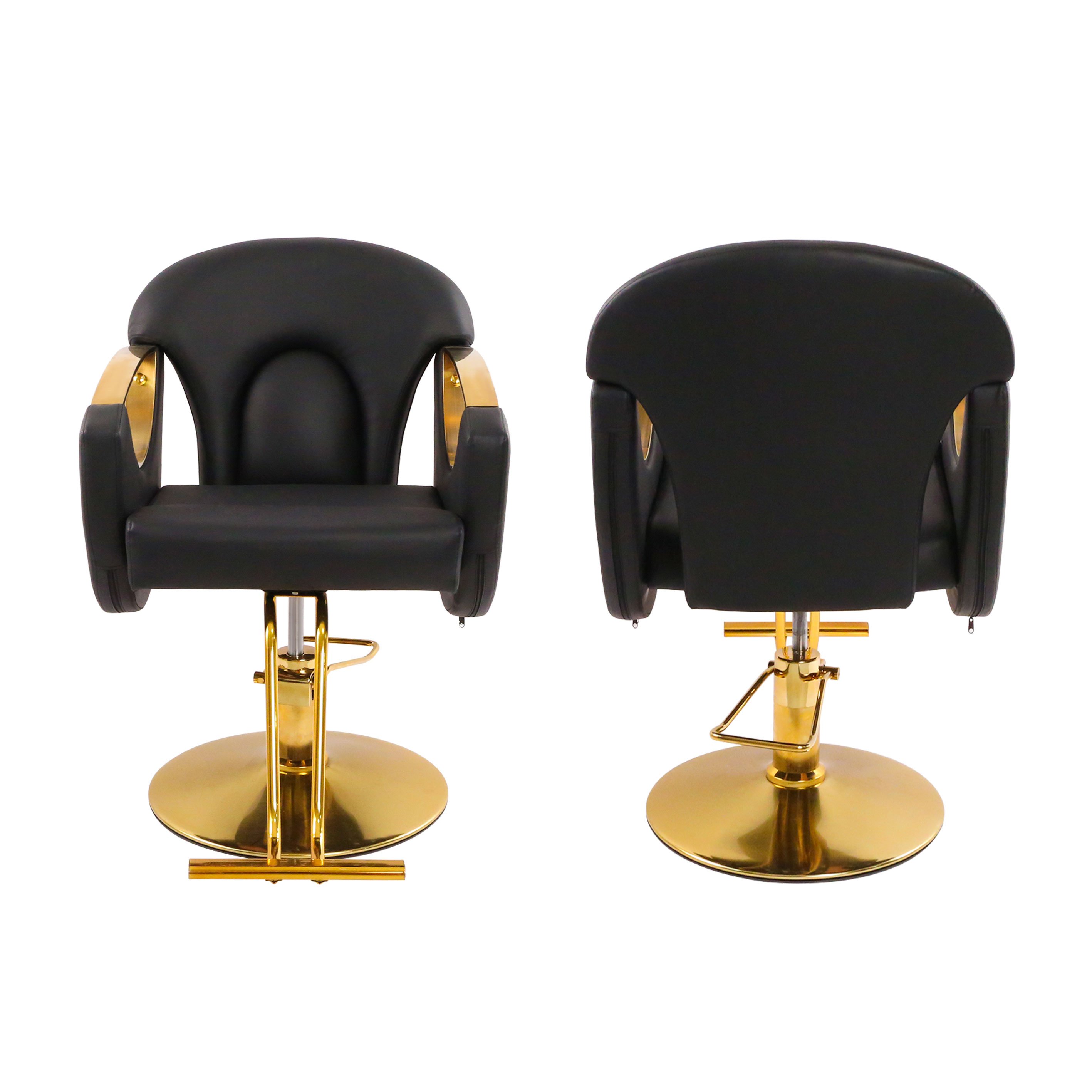 2024 Custom Logo black barber chairs makeup chair for barber station salon furniture barber chairs
