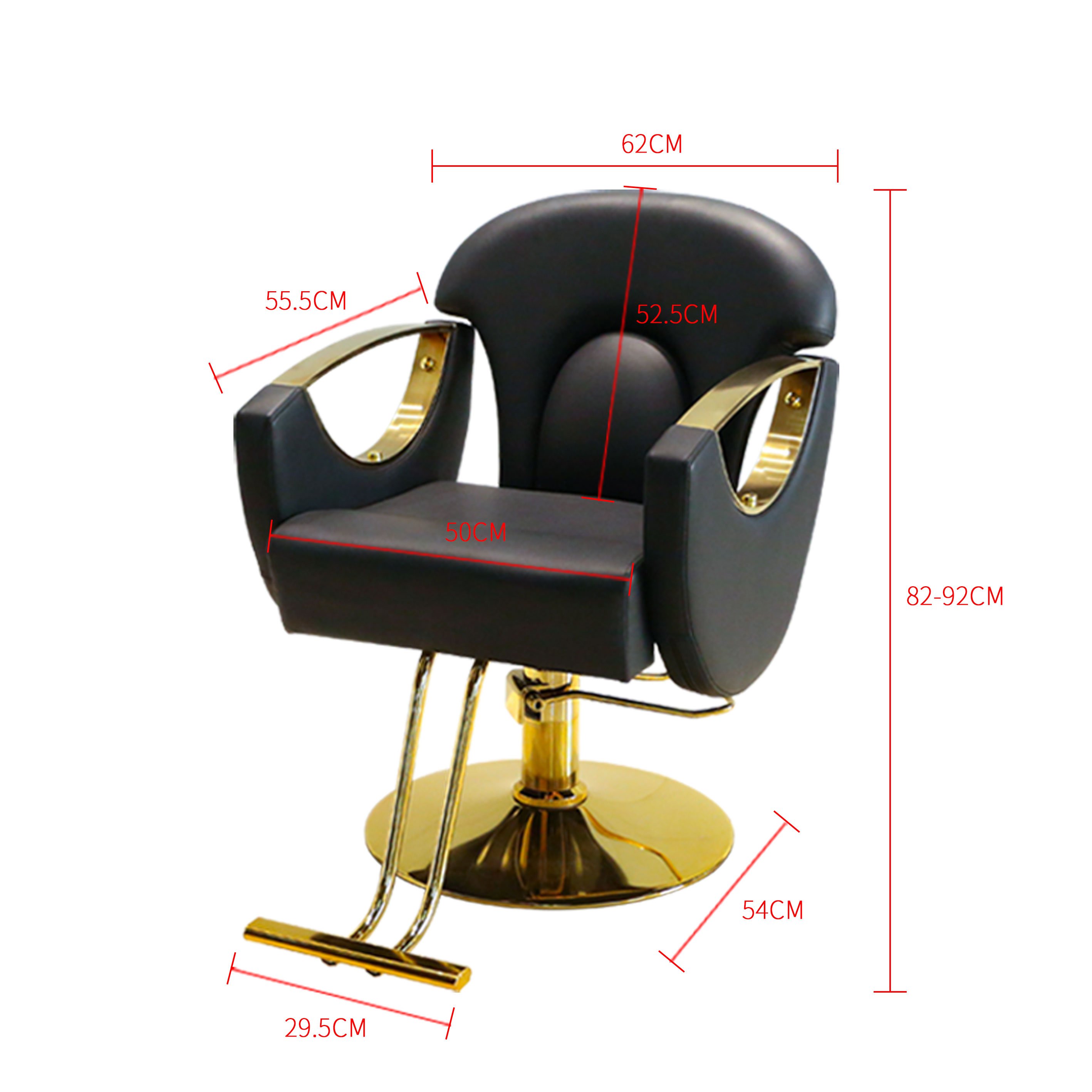 2024 Custom Logo black barber chairs makeup chair for barber station salon furniture barber chairs