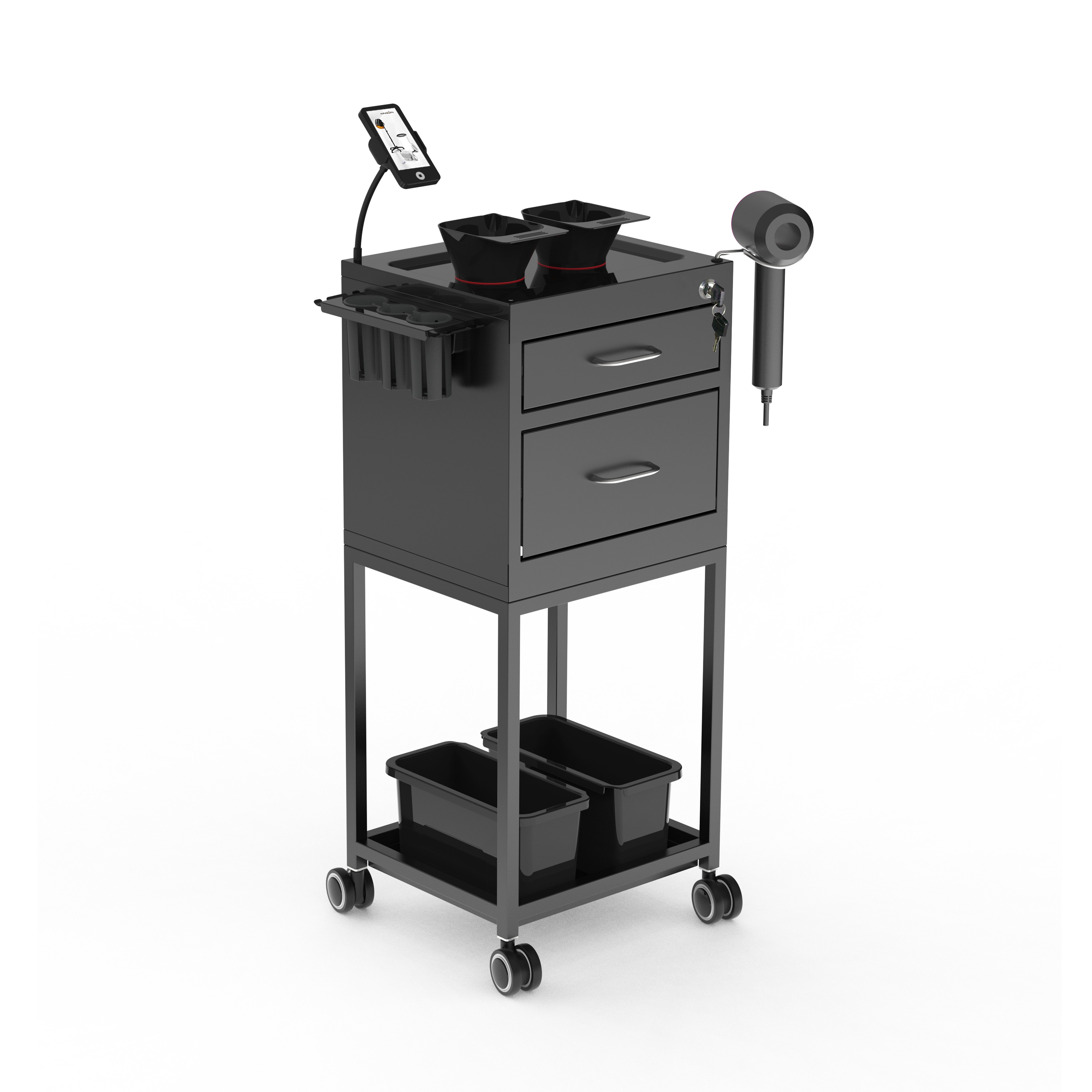 Beauty Salon Trolley Lockable Metal Trolley