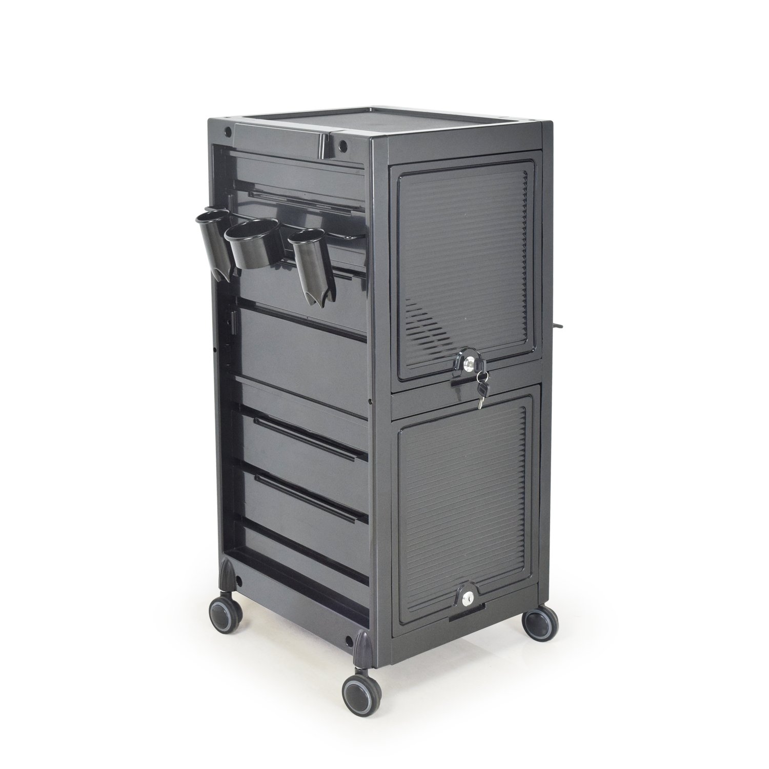 Locked trolley lockable nail hair salon barber shop