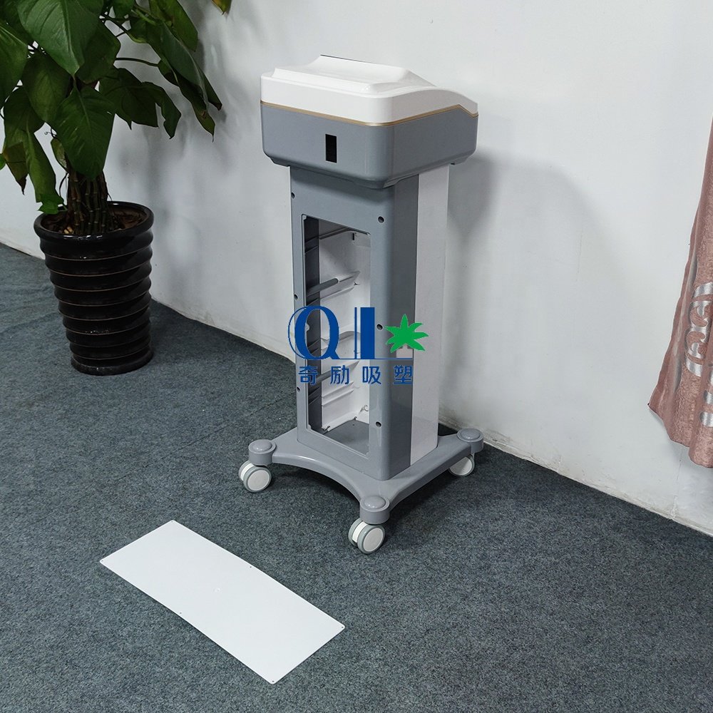 Abs Plastic Trolley Hospital Clinic Beauty Treatment Medicine Cart Emergency Trolley Shell With Wheels