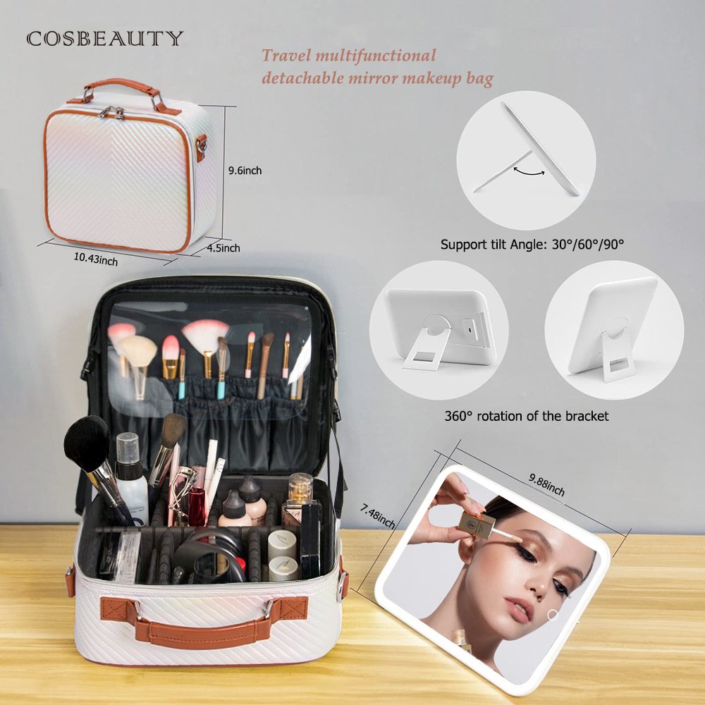 PU Leather Portable Makeup Toiletry Wash Bag Factory OEM Travel Hollow OuKnitted Cosmetic Clutch Pouch Bag For Lady