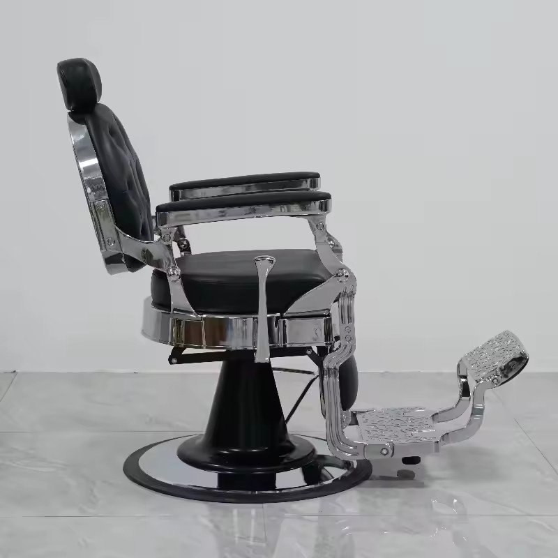 Modern Beauty Salon barber Shop Furniture Black Leather Hairdressing Styling chair Reclining Hydraulic barber chair For Men